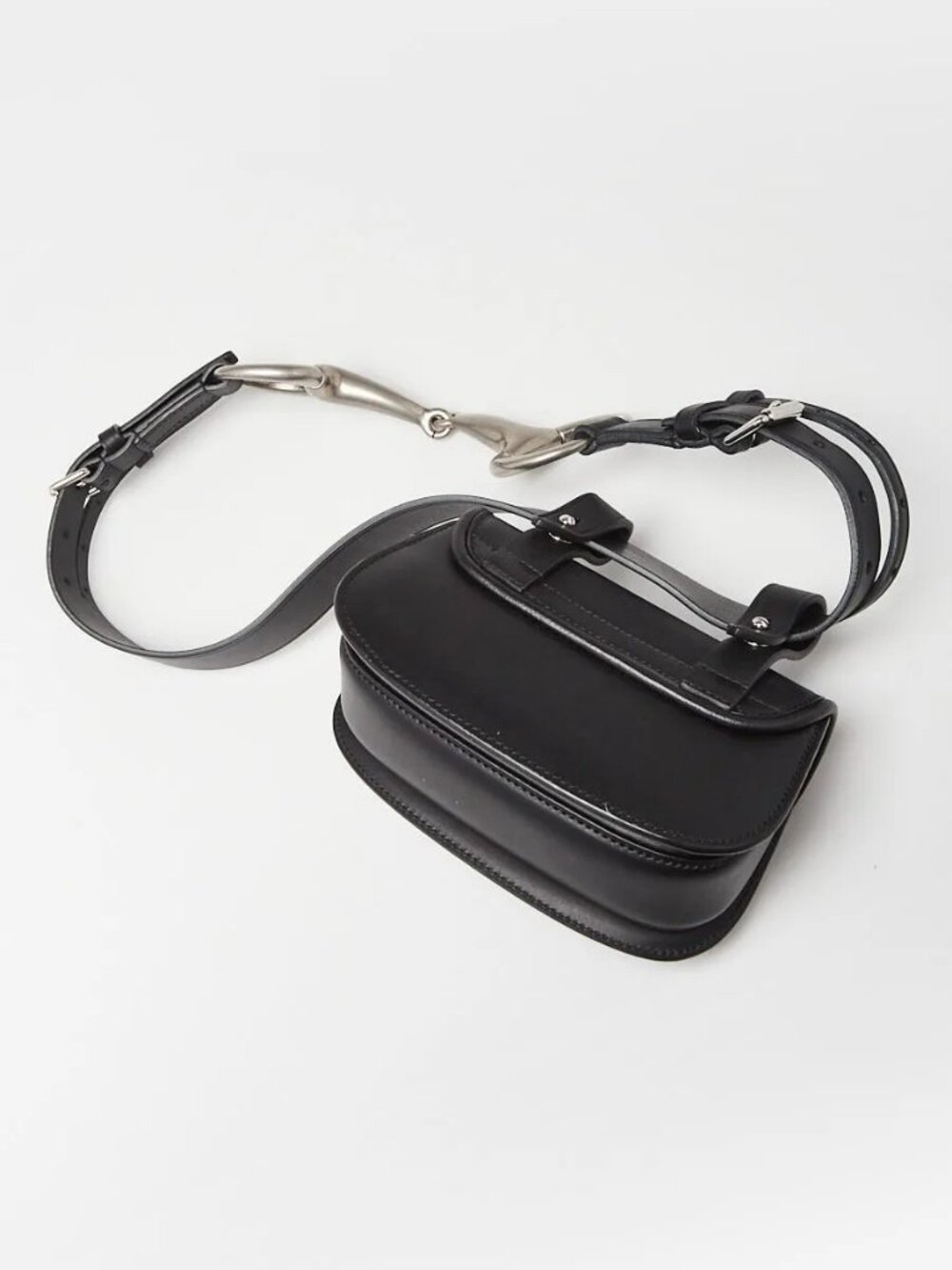 Gucci Black Smooth Leather Bamboo 1947 Mini Belt Bag - Picture 4 of 11
